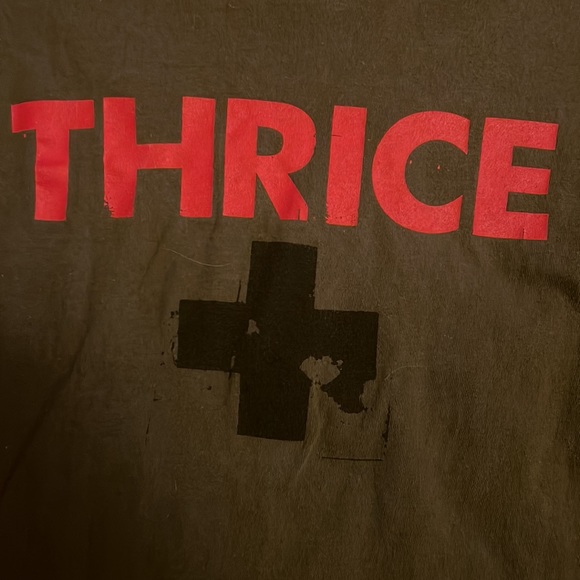 Vintage 2003 Thrice The Artist in the Ambulance Band Concert Tour Tee Shirt Y2K - Picture 2 of 9